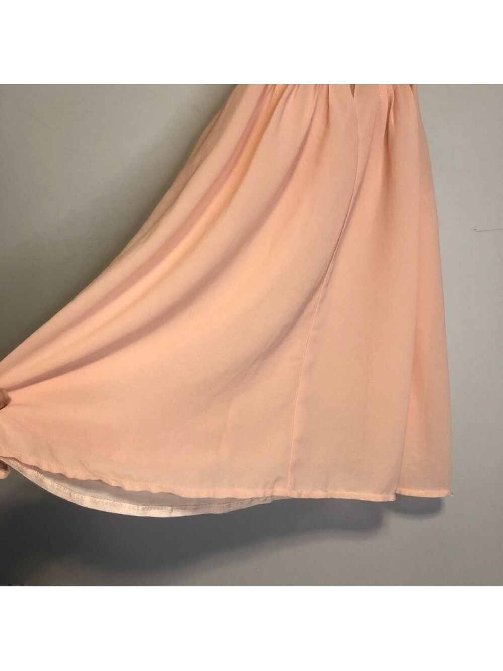 Anthropologie Sunday in Brooklyn Peach Pintucked Halter Tank Top, size S - Picture 4 of 11